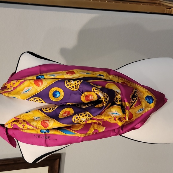 Authentic Celine silk scarf - Picture 1 of 8